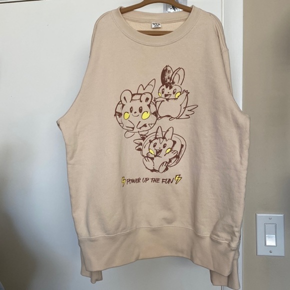 NWOT Uniqlo James Jarvis x Pokemon Long-Sleeve Sweatshirt Kids Size 11-12 - Picture 2 of 9